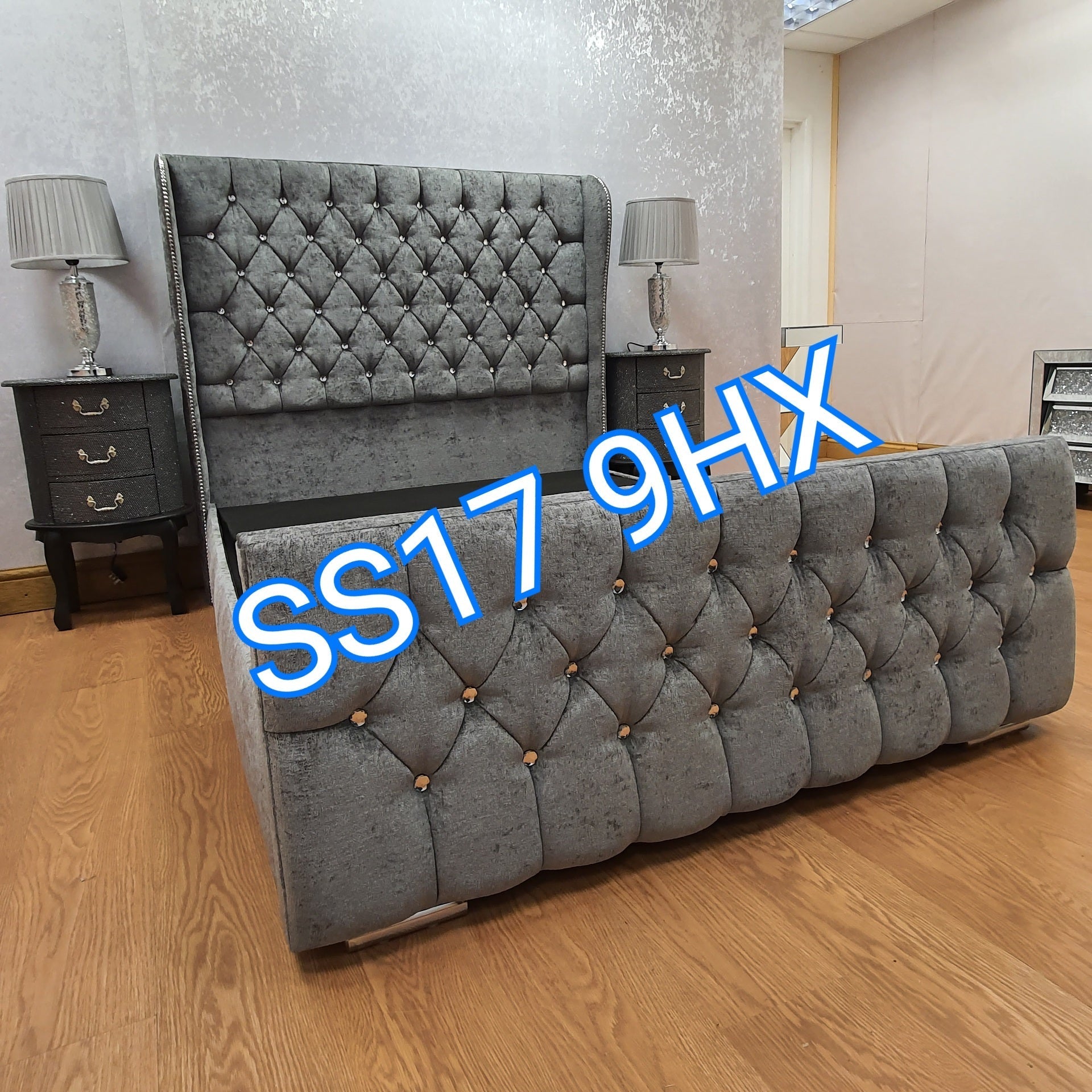 Small double online wingback bed