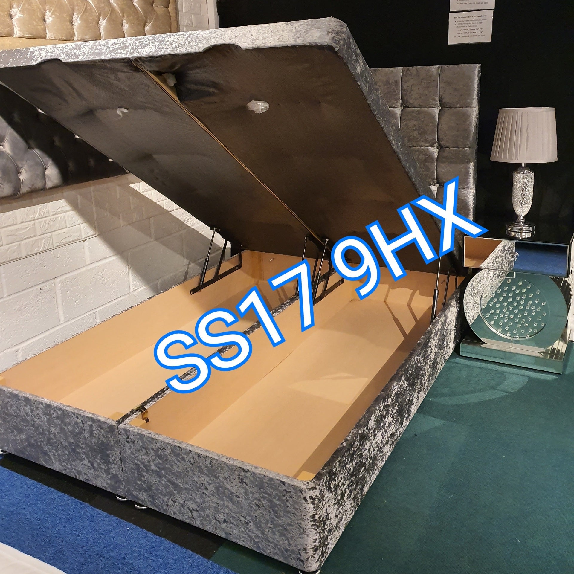 Single divan bed with on sale lift up storage